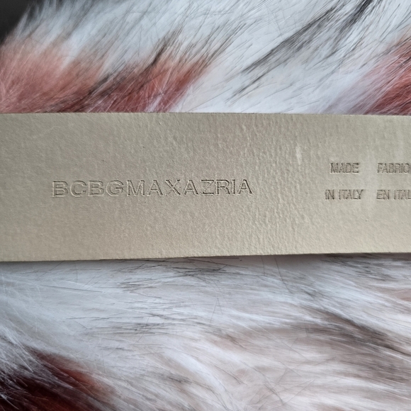 BCBGMaxAzria,‎ Cognac Brown Pebble Leather Buckle Statement Belt, Size Small main image 10
